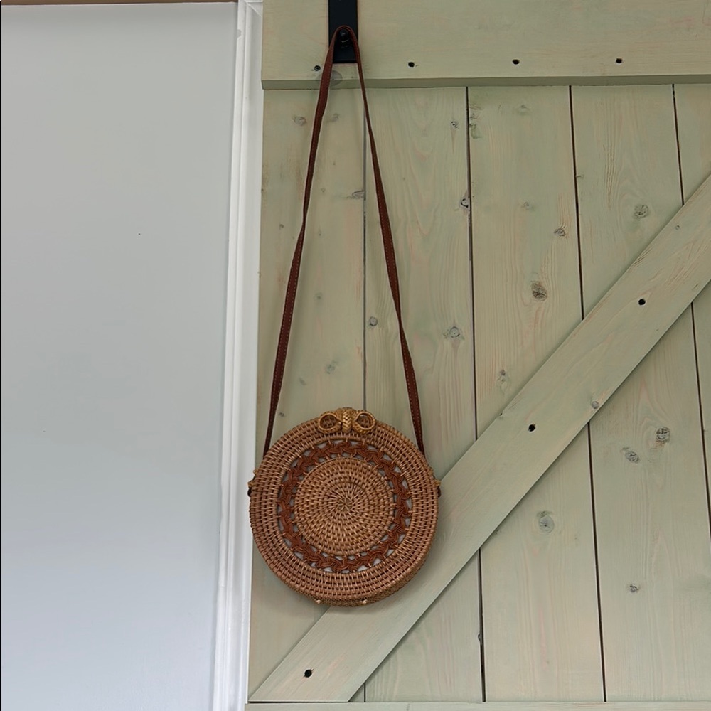 Bohemian Brown Circular Crossbody Bag